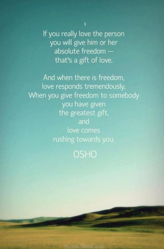 love quote osho freedom
